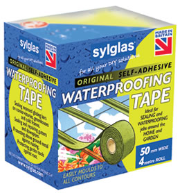 Sylglas original Waterproofing Tape  - recommended for use on leaking greenhouses on wooden glazing bars and other general jobs around the home and garden.